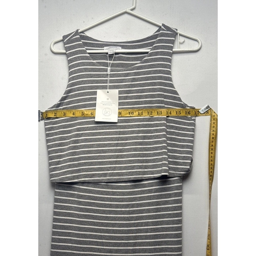 Seraphine Dress Womens M Maternity Midi Short Sleeve Jersey Knit Tunic Stretch 2 - Picture 13 of 13